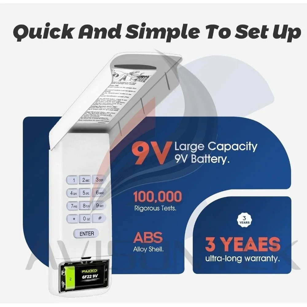 Compatable With LiftMaster 877LM‎ Universal Garage Door Opener Keypad